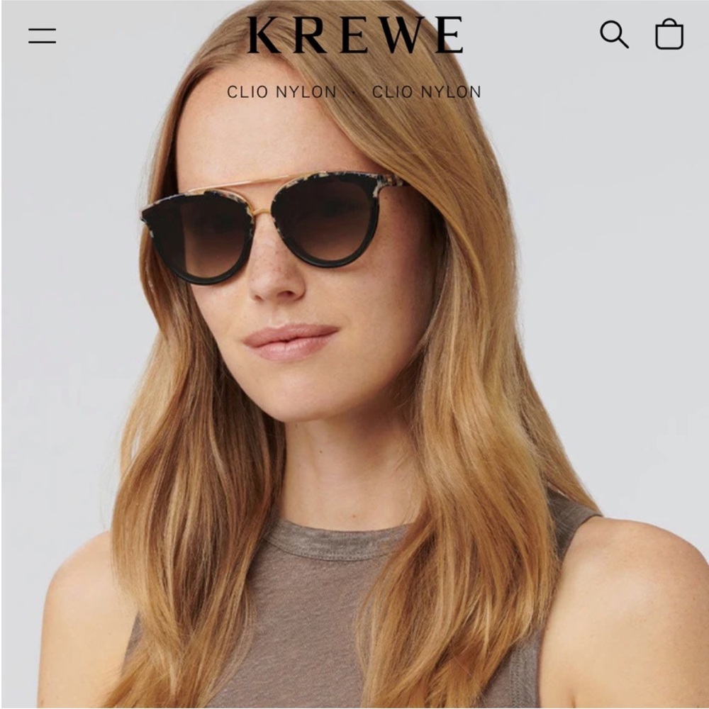 KREWE Clio Nylon Sunglasses - Brown Tortoise